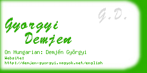 gyorgyi demjen business card