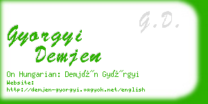 gyorgyi demjen business card